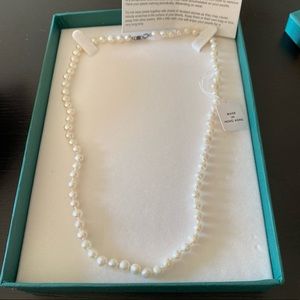 New Sterling Silver Pearl Necklace “A”